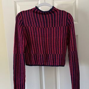 Urban Outfitters Fuchsia and Royal Blue/Purple striped sweater